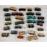 Assorted loose railway trucks, wagons and tankers