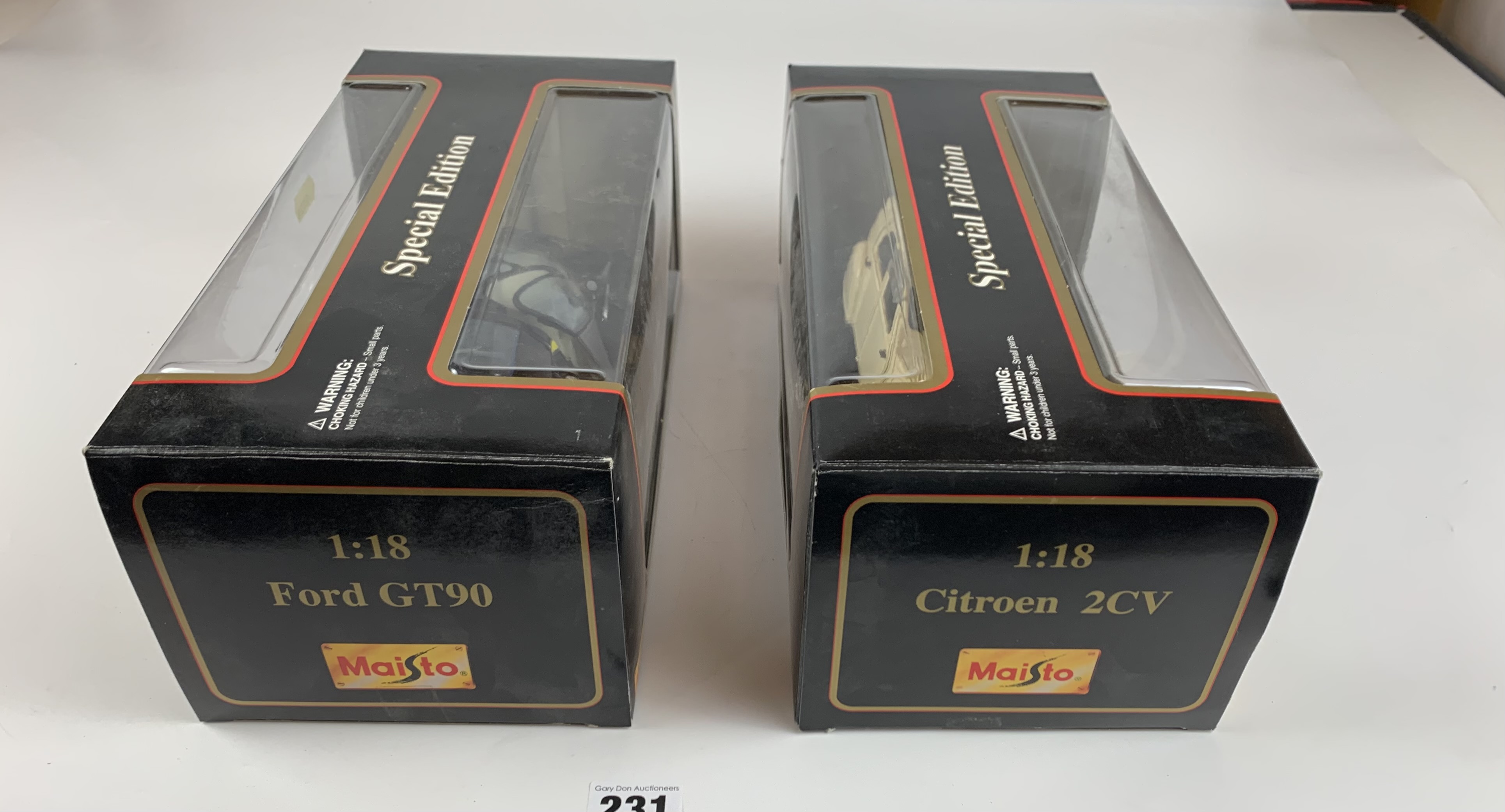 2 boxed Maisto Special Edition 1:18 die cast cars – Citroen 2CV and Ford GT90 - Image 5 of 7