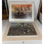 2 unframed signed limited edition locomotive prints – ‘The Elizabethan’ signed by Terence Cuneo