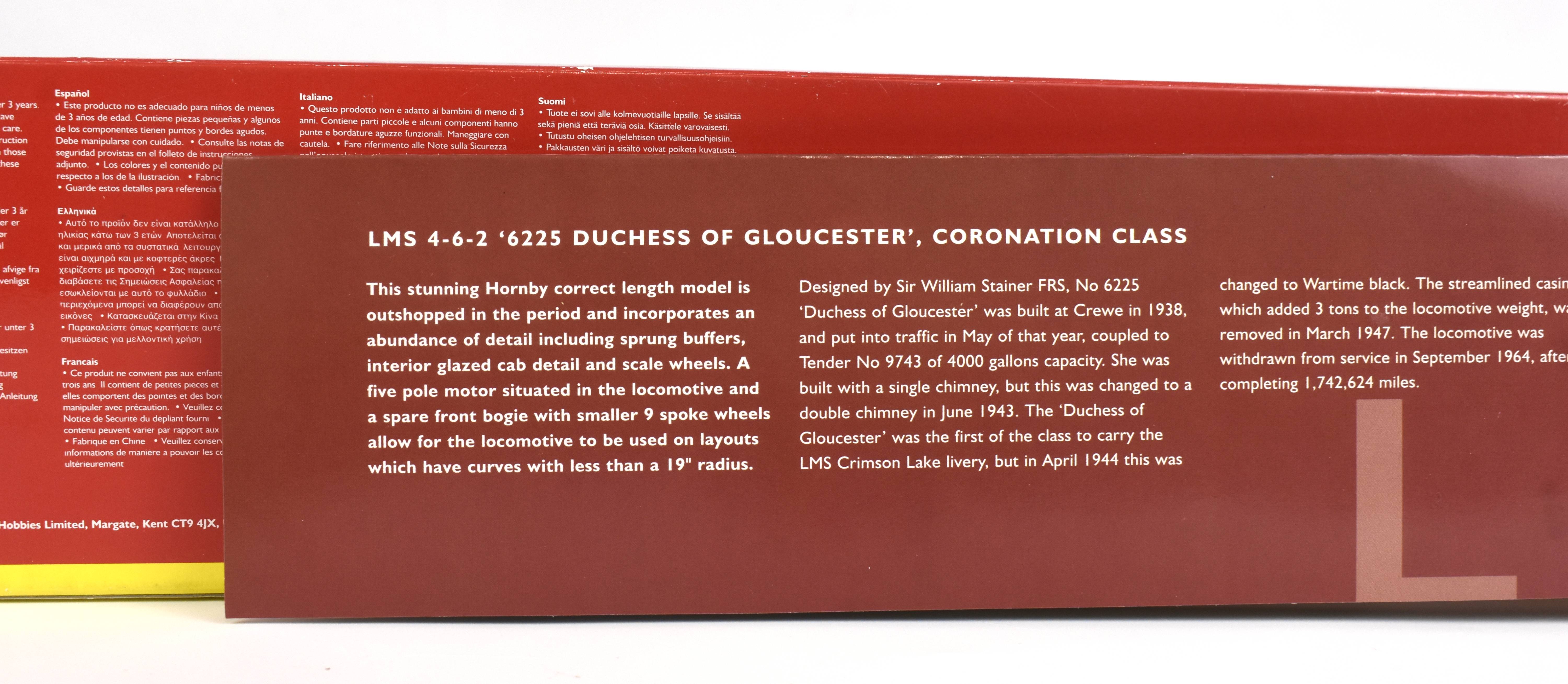 Boxed Hornby R2179 LMS 4-6-2 Coronation Class locomotive ‘6225 Duchess of Gloucester’ and tender - Image 8 of 8