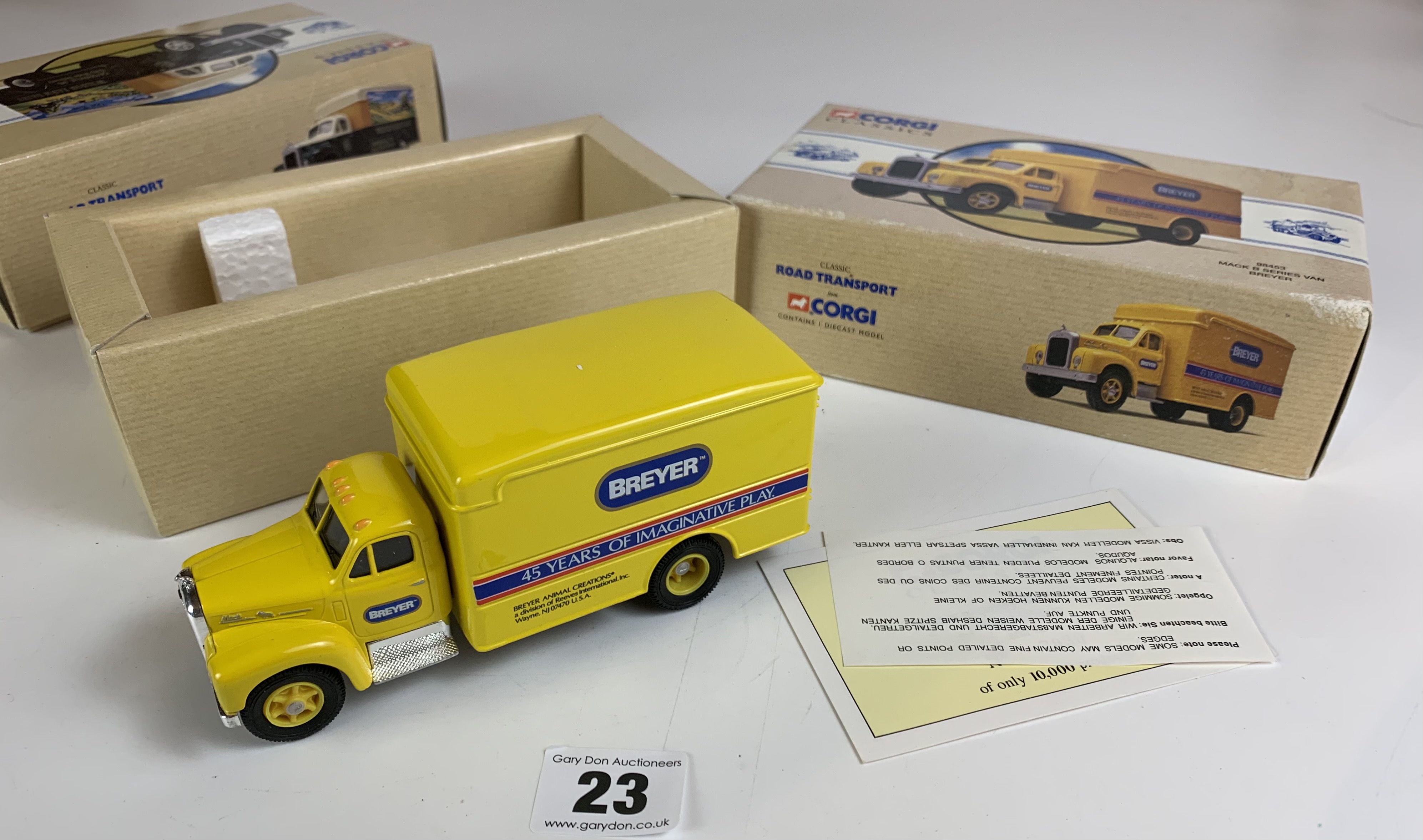 2 Boxed Corgi Classic Road Transport- Mack B Series Van Wilton Farm 98454 and Mack B Series Van - Image 4 of 10