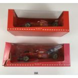 2 boxed Michael Schumacher Collection 1:18 die cast cars – Ferrari F 310 1996 x 2