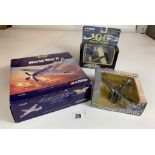 Boxed Corgi Showcase Collection Louis Bleriot XI Monoplane, Boxed Classic Fighter and Boxed Corgi