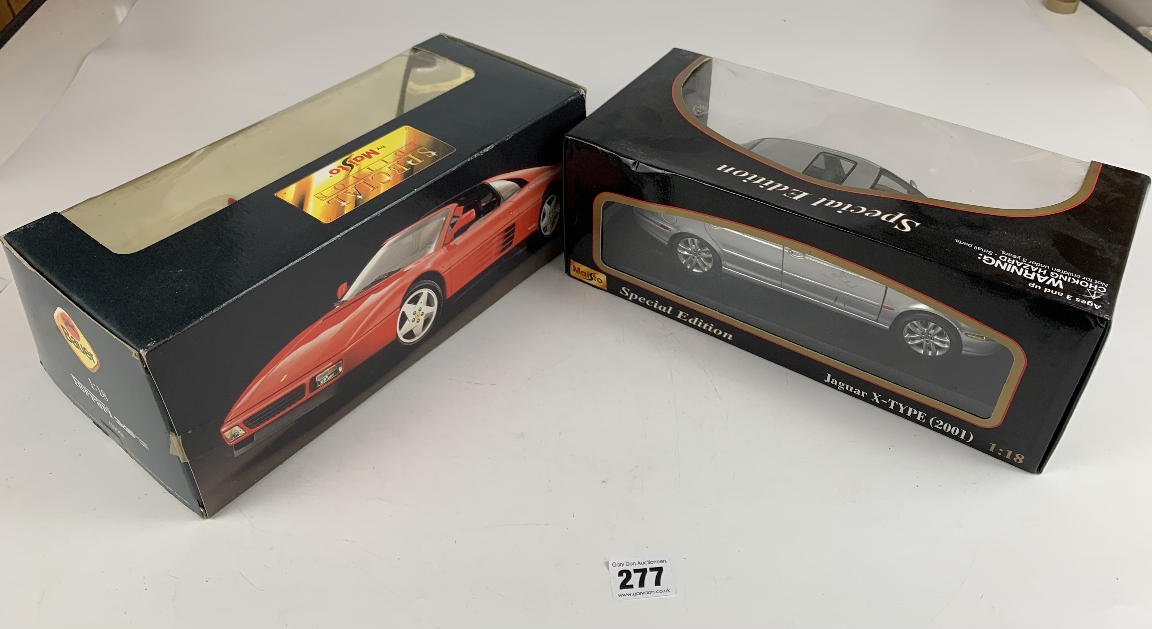 2 boxed Maisto Special Edition 1:18 die cast cars – Jaguar X-Type 2001 and Ferrari 348ts 1990 - Image 7 of 7