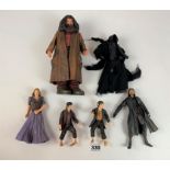 2 Harry Potter and 4 Lord of the Rings figures