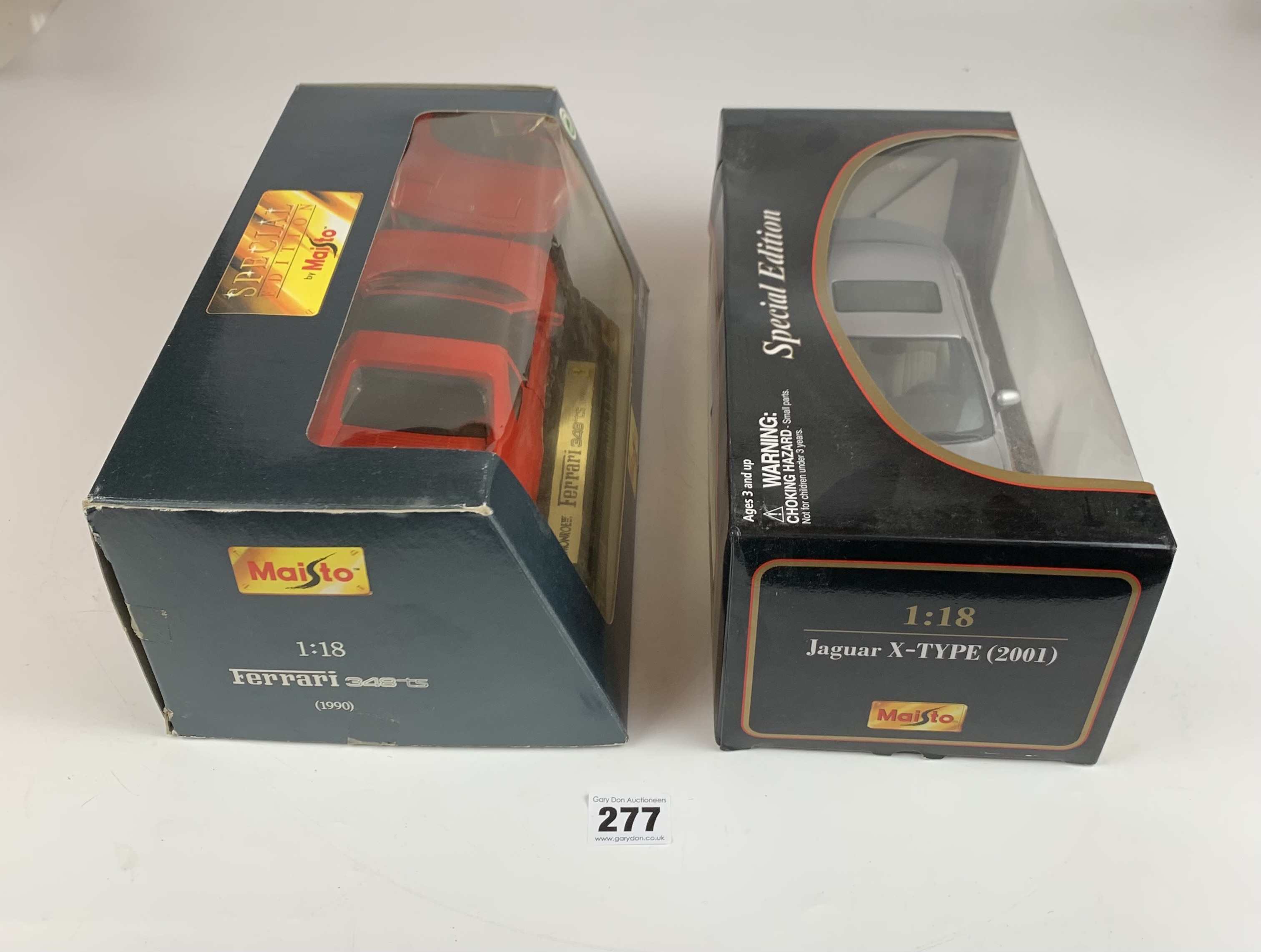 2 boxed Maisto Special Edition 1:18 die cast cars – Jaguar X-Type 2001 and Ferrari 348ts 1990 - Image 5 of 7