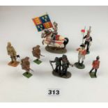 8 assorted Del Prado and other metal military figures