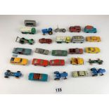 26 assorted small Dinky, Matchbox and other model vehicles