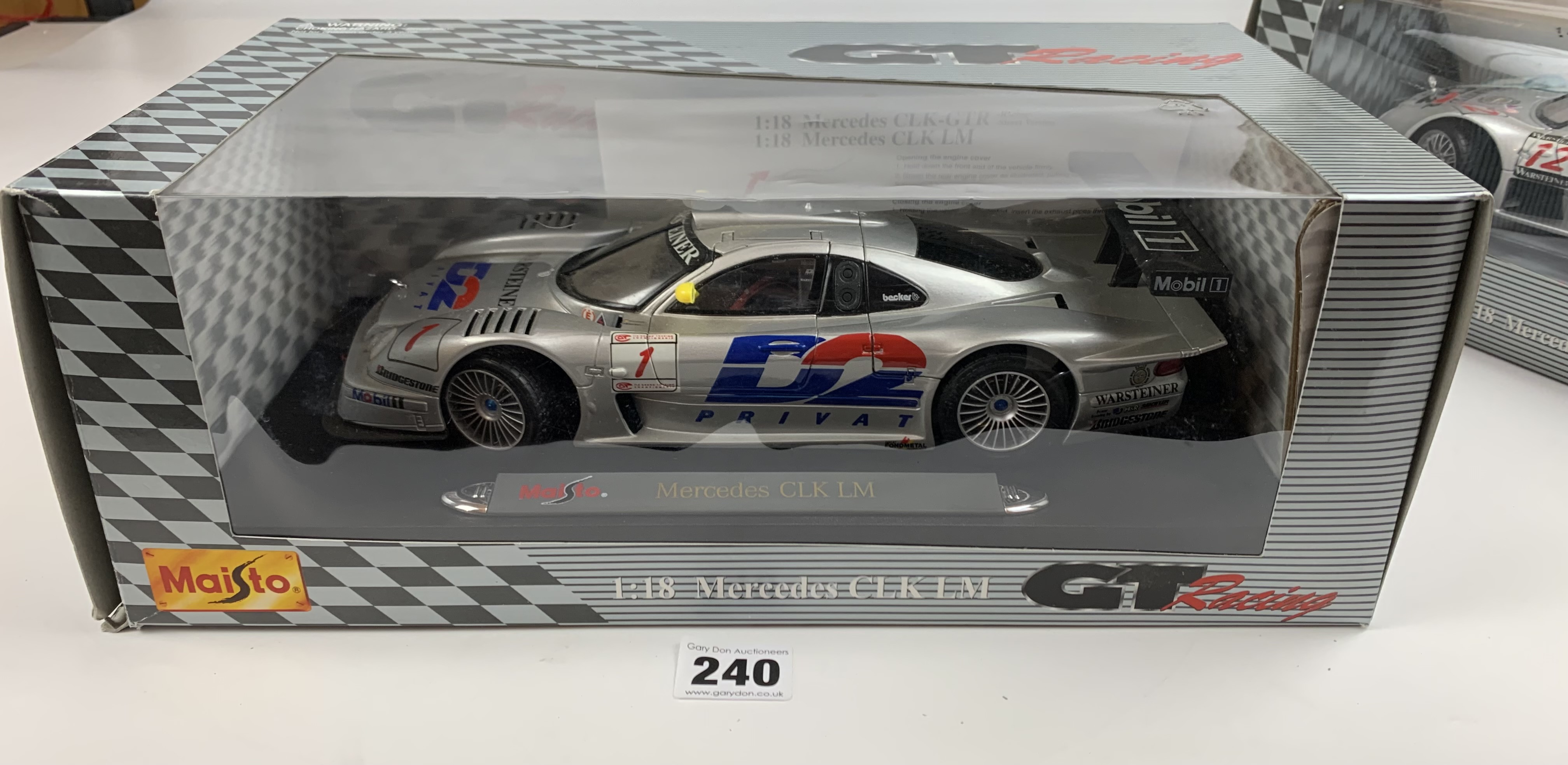 2 boxed Maisto 1:18 die cast racing cars – Mercedes CLK LM and Mercedes CLK-GTR - Image 2 of 7