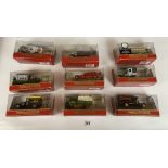 9 boxed Matchbox Models of Yesteryear vehicles