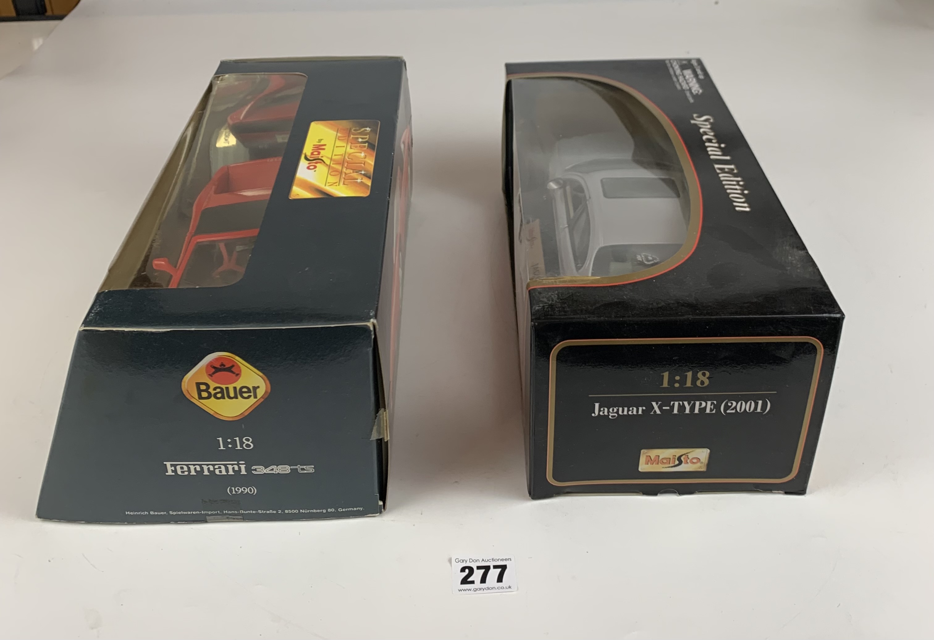 2 boxed Maisto Special Edition 1:18 die cast cars – Jaguar X-Type 2001 and Ferrari 348ts 1990 - Image 6 of 7