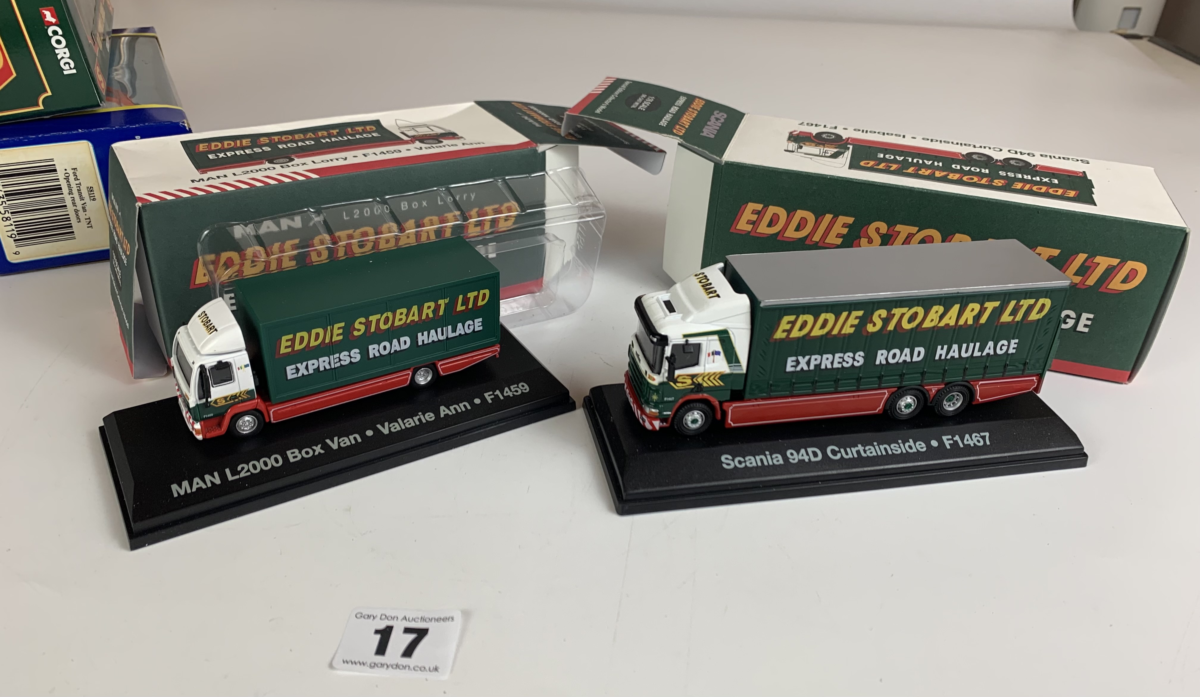 Boxed Corgi 58119 Ford Transit Van TNT opening rear doors, Boxed Corgi Eddie Stobart Ltd 56702 - Image 6 of 6