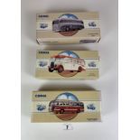 3 Boxed Classic Commercials from Corgi Diecast Models- AEC Regal Wallace Arnold 98162, Burlingham