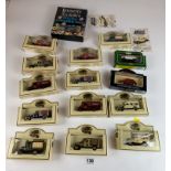 12 boxed Lledo die cast advertising vans, boxed Bassett’s Liquorice Allsorts vintage van, boxed