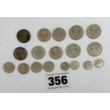 Assorted loose Maundy money – 4 fourpences, 6 threepences, 4 twopences and 4 one pences from 1925,