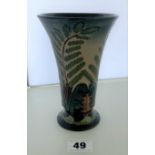 Green Moorcroft fern pattern vase 6” high