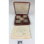 Cased set of 5 silver Pidyon Shekels for De-Vere Coins, no. 0209 with certificate