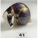 Royal Crown Derby badger 4” long x 3.5” high