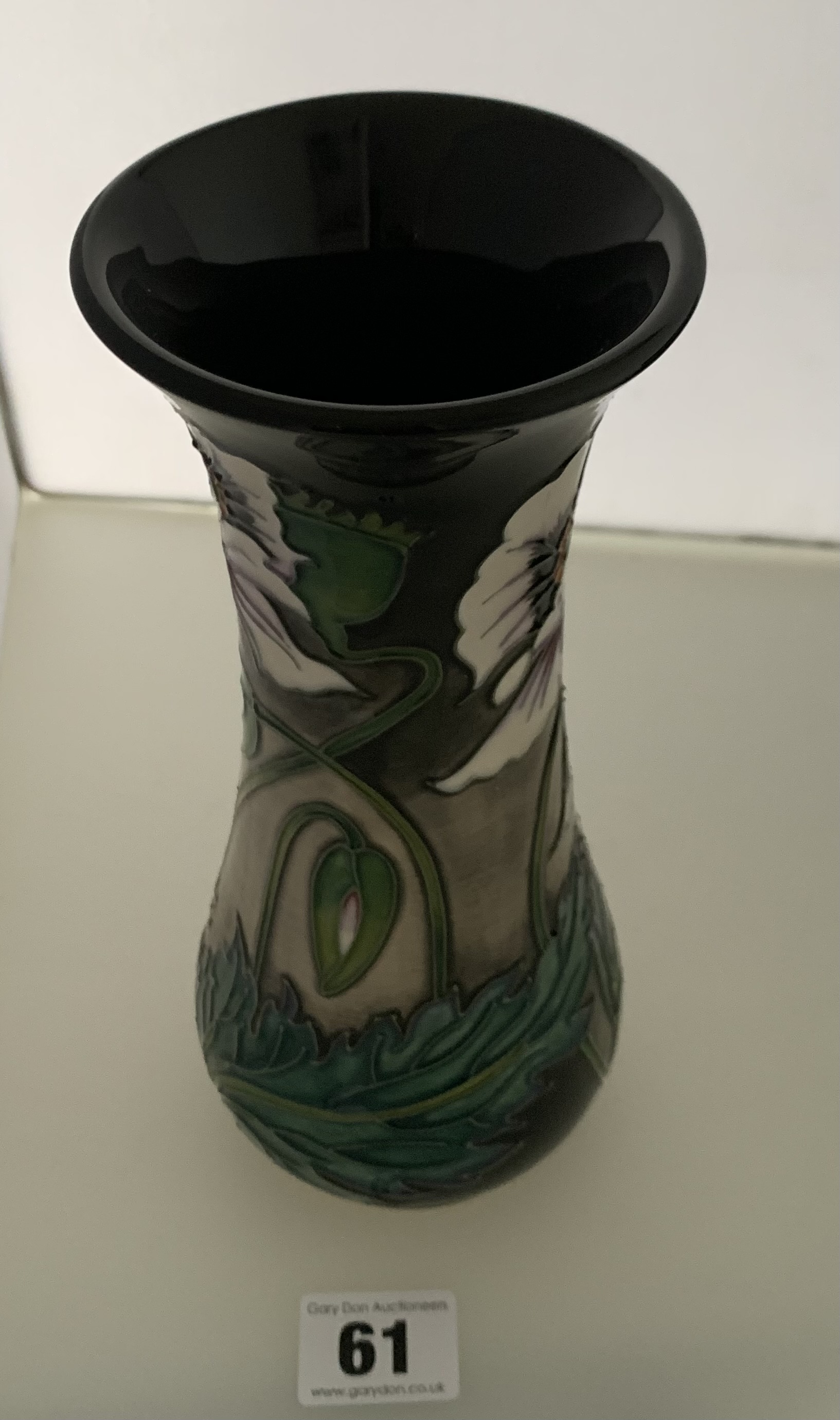 Boxed green Moorcroft vase, signed and dated 14/07/06, 8.25” high - Image 4 of 5