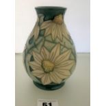 Green Moorcroft Special Occasions 1995 vase 5.5” high