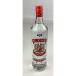 1L bottle of Glen’s JG Vodka, bottled in Scotland