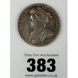 Silver coronation medallion Queen Anne 1702