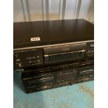 Technics Compact Disc Player SL-PS670A and Technics Stereo Double Cassette Deck RS-X501