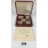 Cased set of 5 silver Pidyon Shekels for De-Vere Coins, no. 0211 with certificate