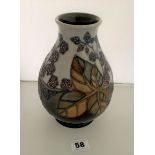 Green Moorcroft vase 7.75” high