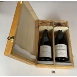 Boxed Fortnum & Mason 2 bottles of red wine – Upper Yarra Valley Pinot Noir Yarra Junction