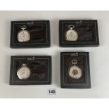 4 boxed Heritage Collection reproduction pocket watches