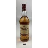 1L bottle of Bell’s Finest Old Scotch Whisky, aged 8 years