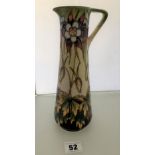 Green Moorcroft signed jug 1999 107/250, 9.5” high