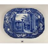 Copeland Spode blue and white meat platter, 14.5” long x 11” wide