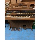 Hammond organ, 43” long x 25” wide x 38” high