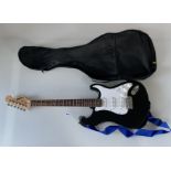 Fender style electric guitar, Acoustic Solutions with soft case