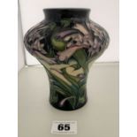 Green Moorcroft vase, signed and dated 2003, 6” high