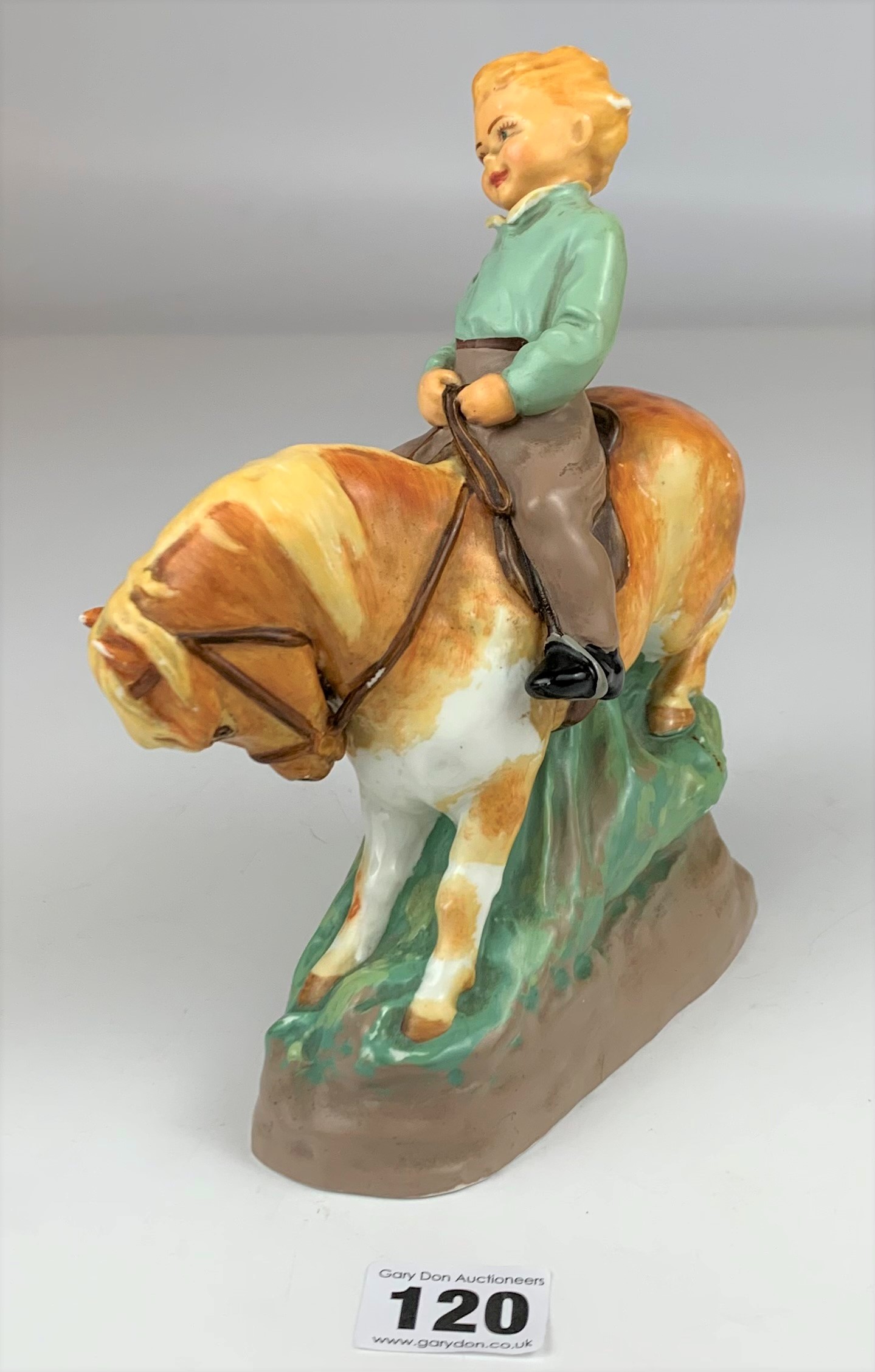 Royal Worcester boy on horse ‘Happy Days’ modelled by F.G. Doughty, no. 3435 - Image 2 of 9