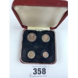 Cased set of Maundy Money 1838