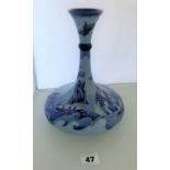 Blue Moorcroft Florian vase 9.5” high