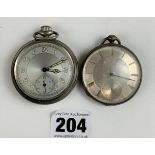 2 plated pocket watches. Not running