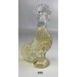 Cockerel shaped glass bottle of Kogut white wine