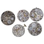 Rolex - Rolex wristwatch movement, unsigned dial, 21mm; together with a Rolex 15 jewel wristwatch
