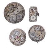 Rolex - Two Rolco 15 jewel wristwatch movements, 29.5mm and 24mm; together with a Rolex wristwatch