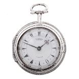 Edward Prior - Victorian silver fusee verge pair cased pocket watch made for the Turkish Market,