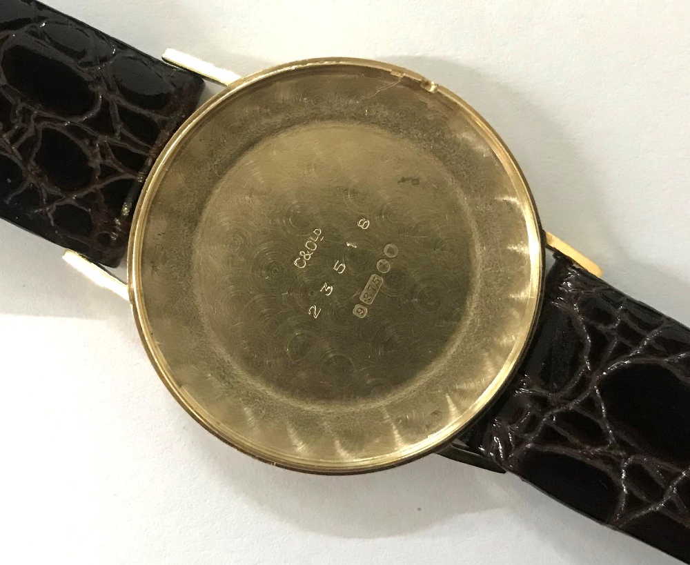 Certina 9ct gentleman's wristwatch, London 1966, case no. 23518, circular silvered dial with baton - Image 4 of 4