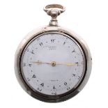 George Prior - white metal verge pair cased pocket watch made for the Turkish Market, the fusee