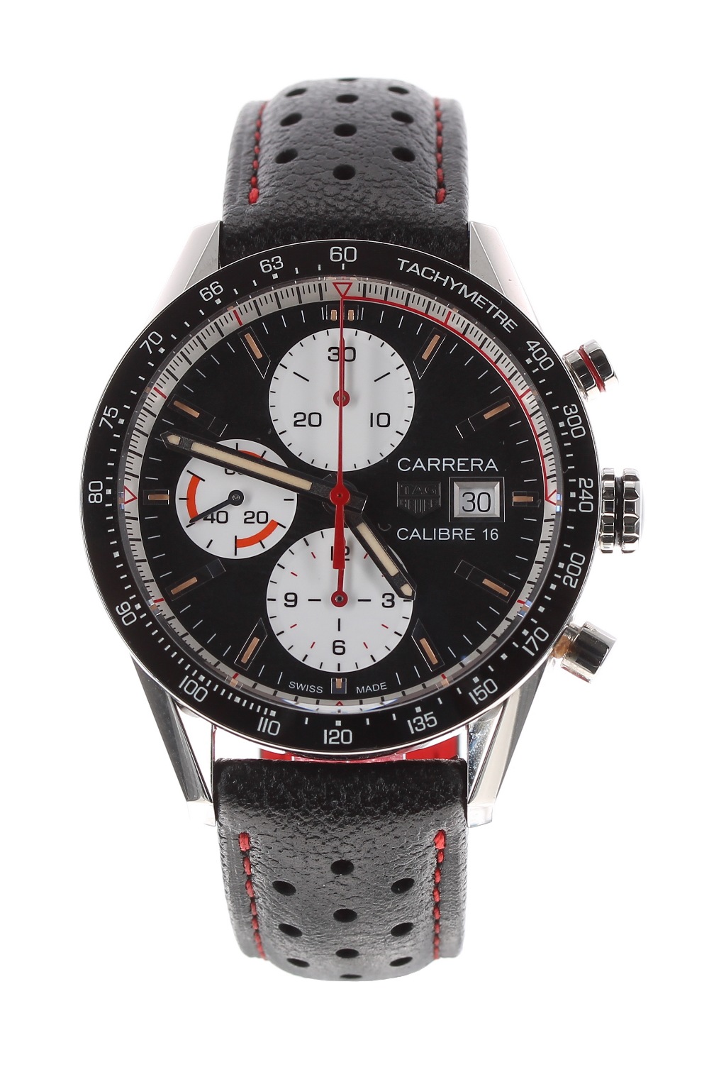 Tag Heuer Carrera Calibre 16 chronograph automatic stainless steel gentleman's wristwatch, ref. - Image 2 of 2