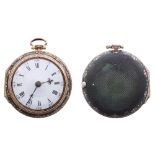 Edward Pamer - George III gilt metal and shagreen verge pair cased pocket watch, circa 1800, the