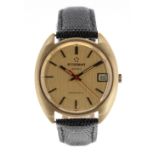 Eterna Sonic Electronic 'tuning fork' gold plated and stainless steel gentleman's wristwatch, ref.